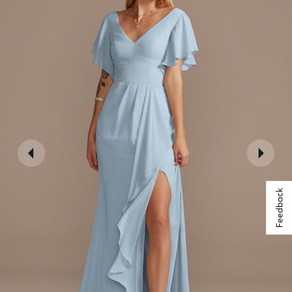David’s Bridal Flutter Sleeve Bridesmaid Dress